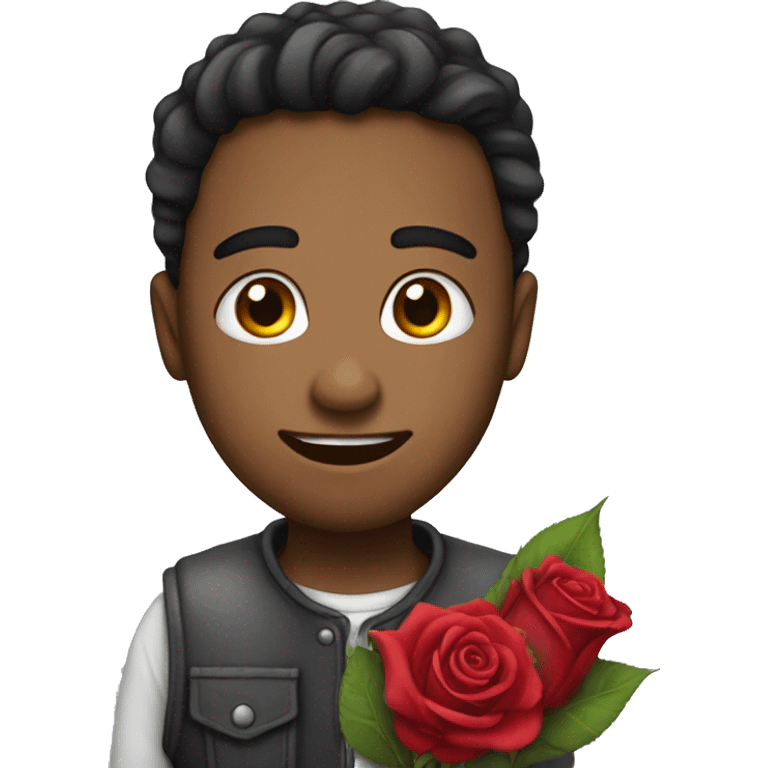 an lover give rose his girlfrien emoji