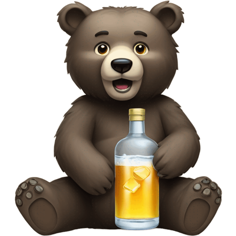 bear with vodka emoji