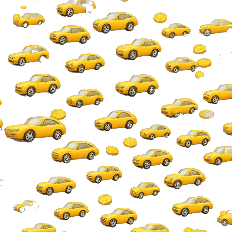 car brimming with gold coins emoji