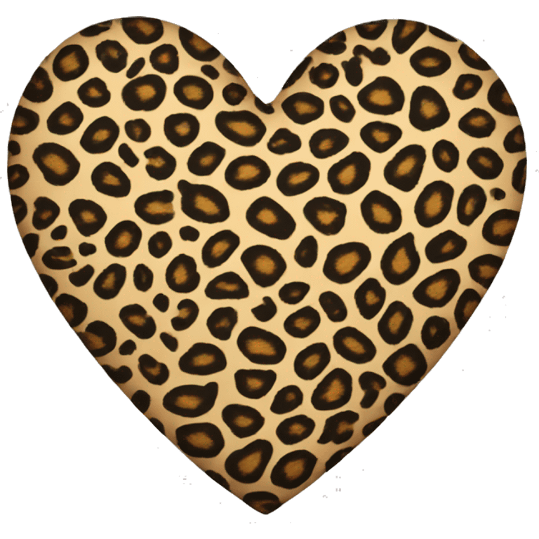 Leopard print heart emoji