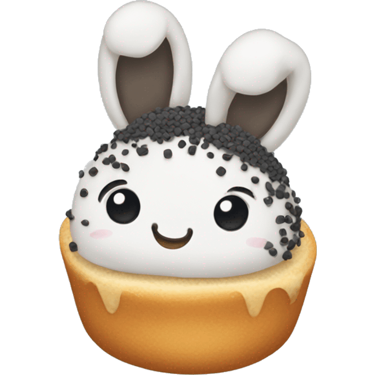 Bun with poppy seeds emoji