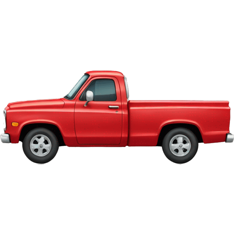 Red pick up truck emoji