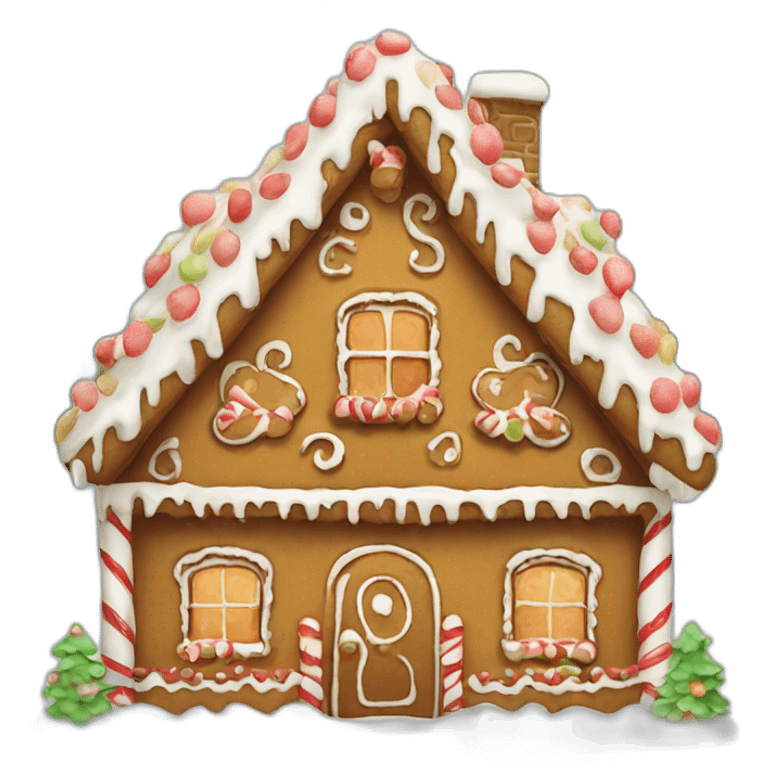 cute gingerbread house emoji