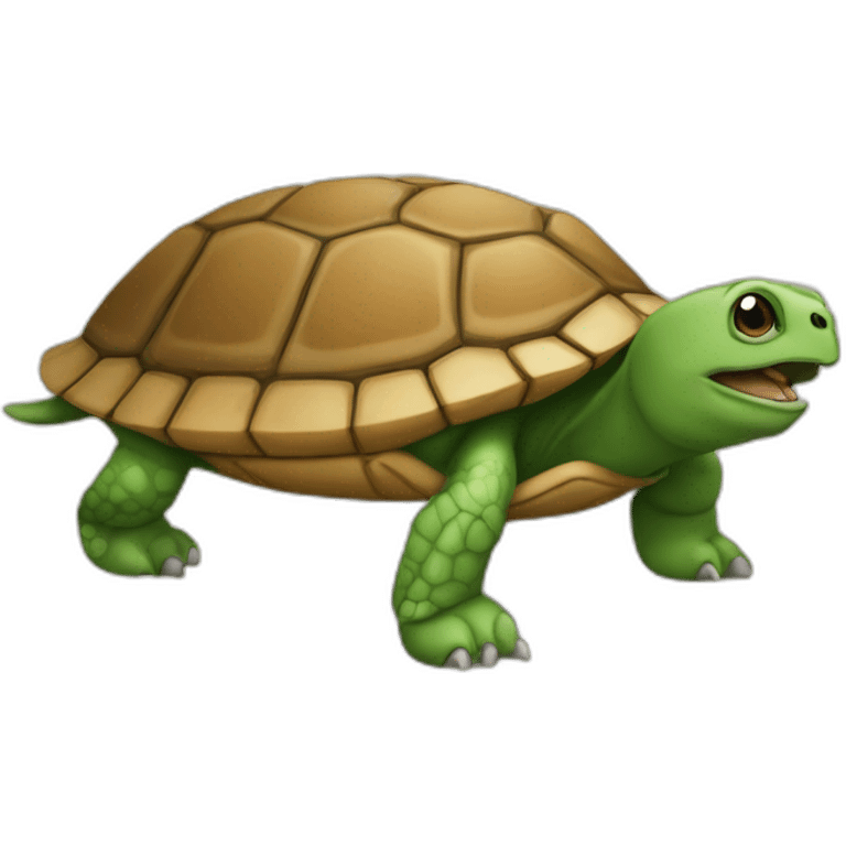 Tortue sur un chien emoji