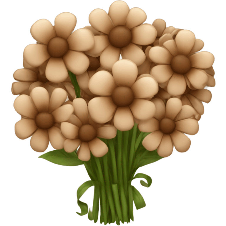 bouquet of pretty brown flowers emoji