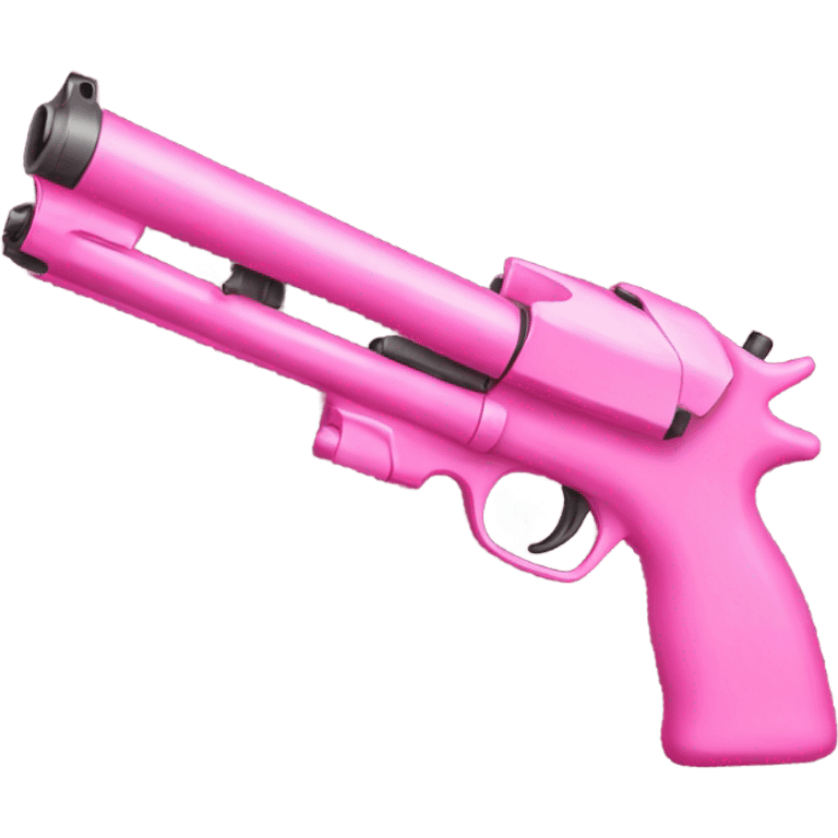 Pink gun with a bow emoji