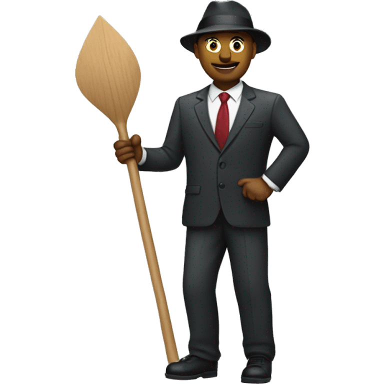 Man in suit with spade emoji