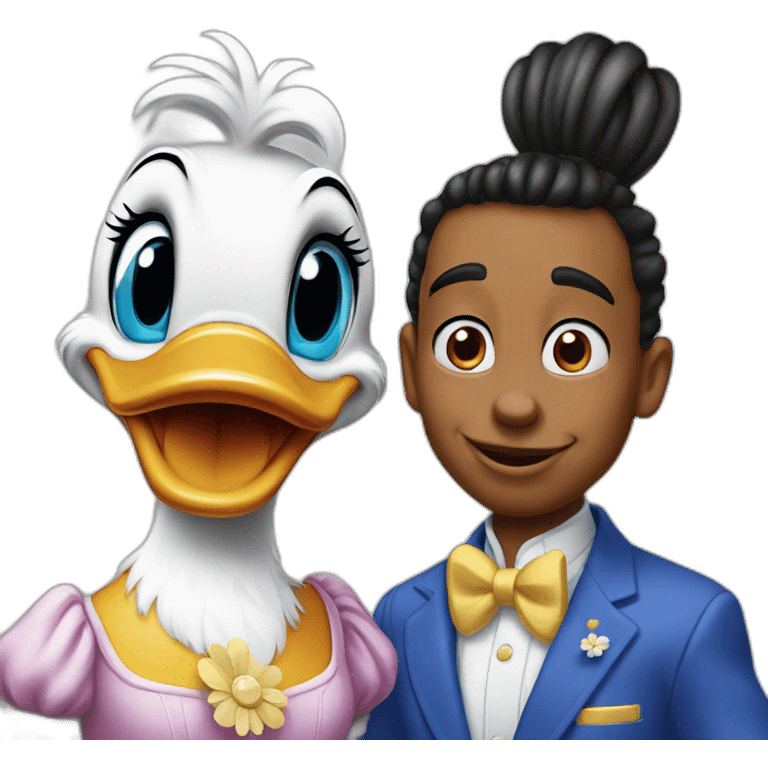 Donald duck with Daisy Duck emoji