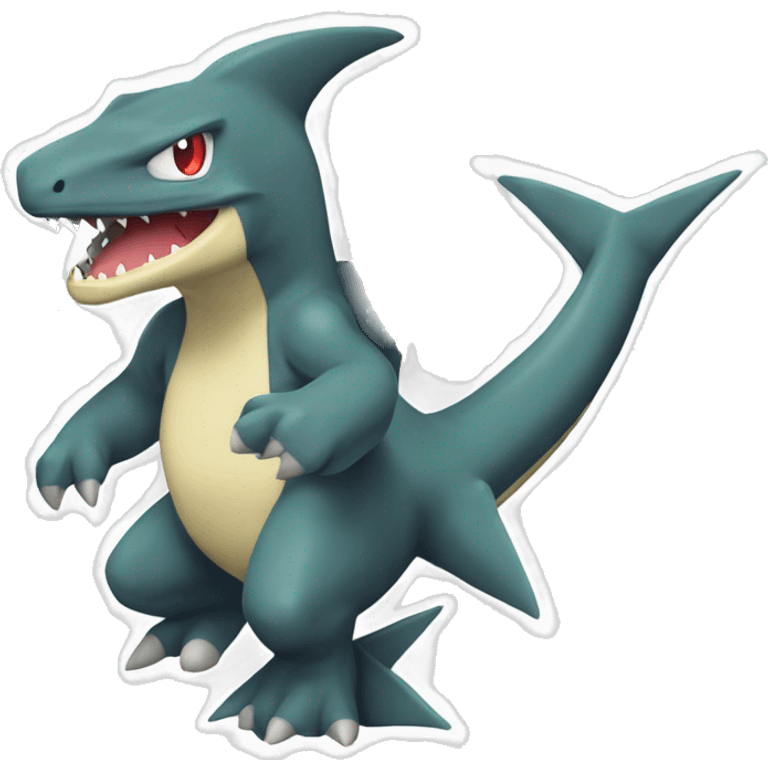 Sharpedo-Charmeleon-Gible-Larvitar-Fakémon Full Body emoji