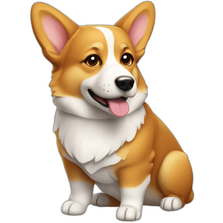 A cubic corgi  emoji