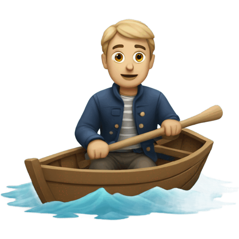 French guy in a boat emoji