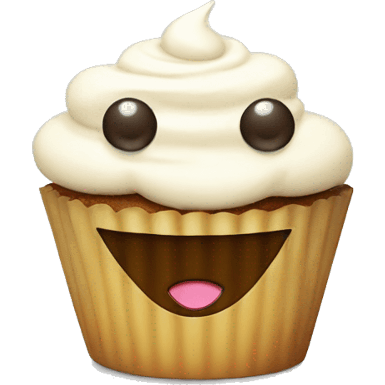 Smiley cupcake ( one just one ) emoji