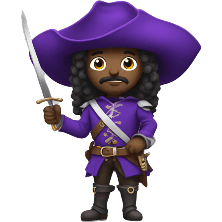 Musketeer with purple outfit emoji