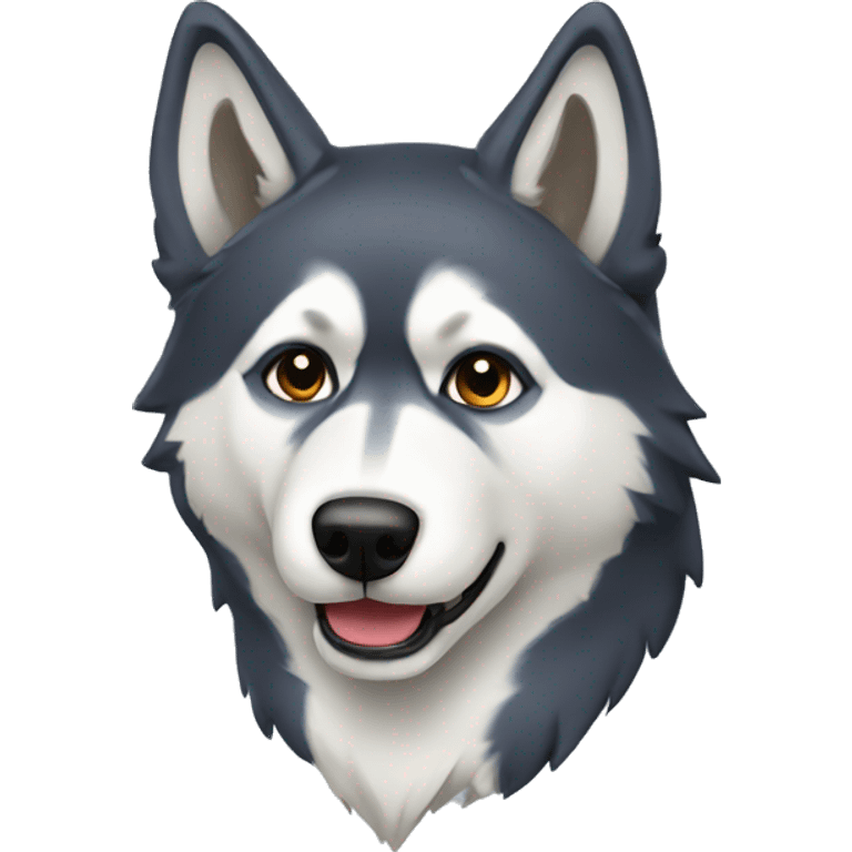 Husky with wolf colors  emoji