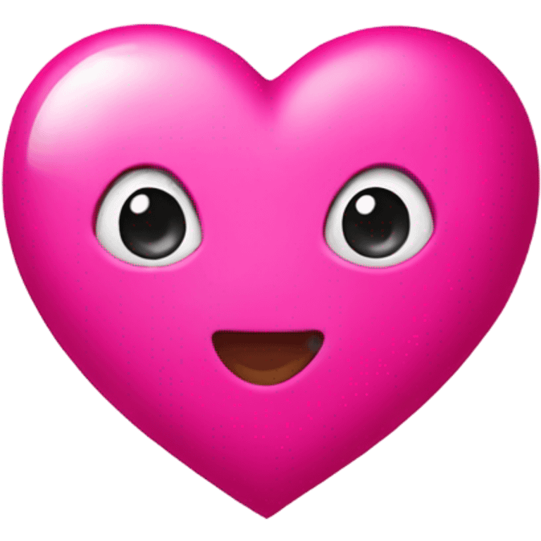 Bright pink love heart emoji