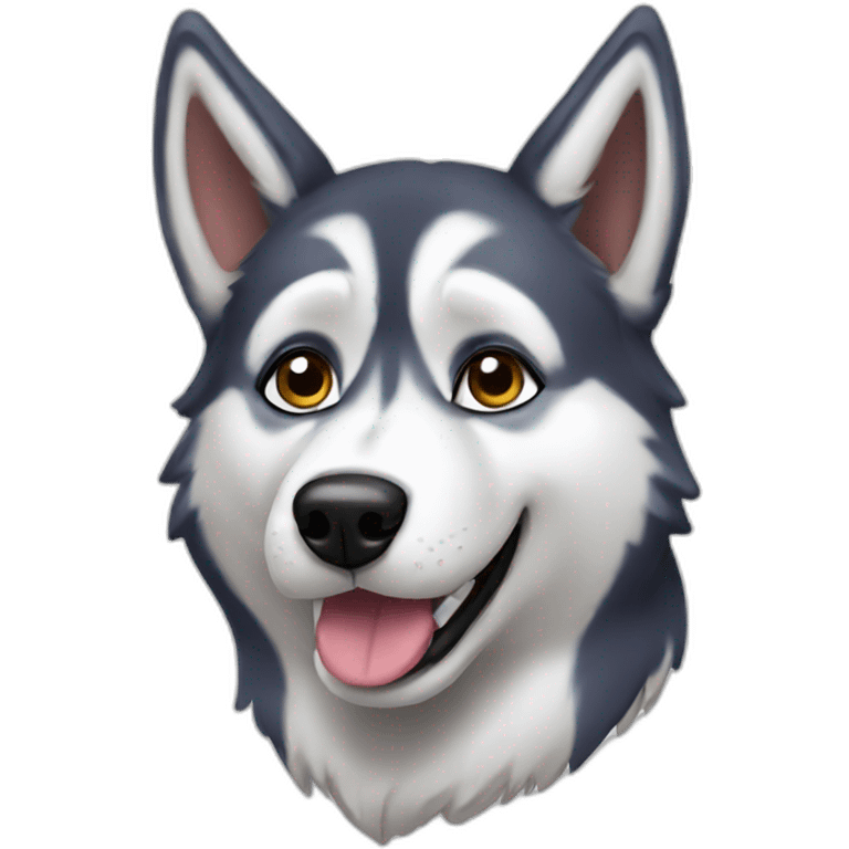 husky dog xmas emoji