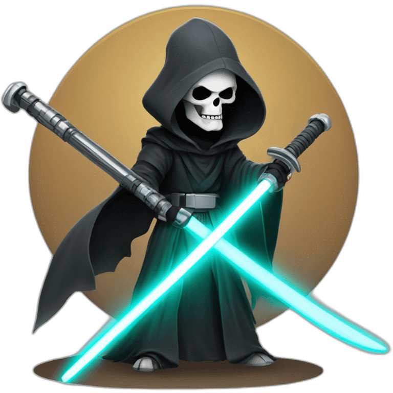 Jedi grim reaper with a scythe lightsaber emoji