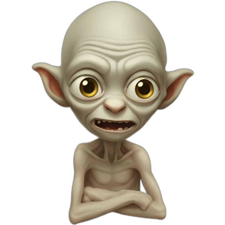 gollum at the phone emoji