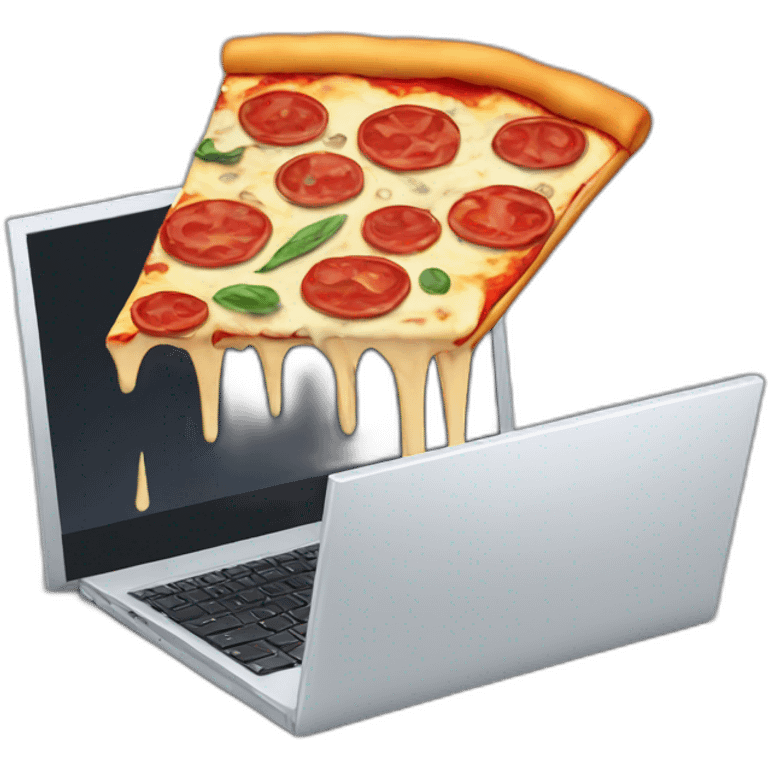 pizza in a computer emoji