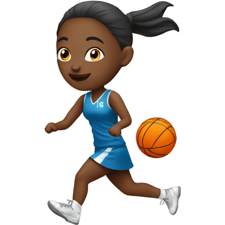 Girl playing netball emoji