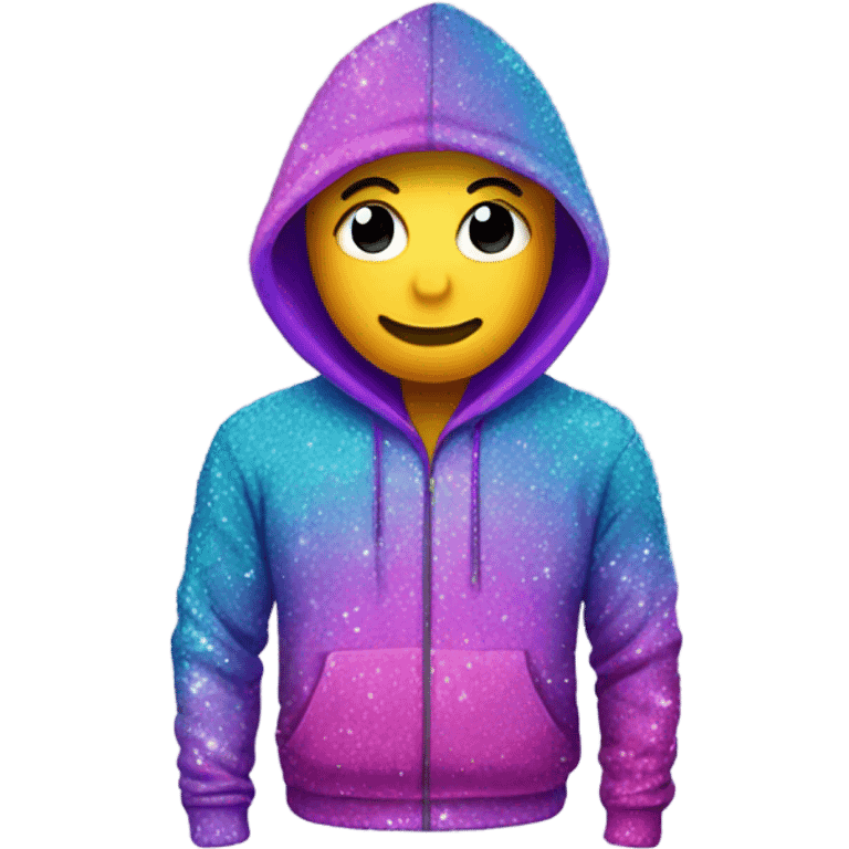 Glitter hoodie  emoji