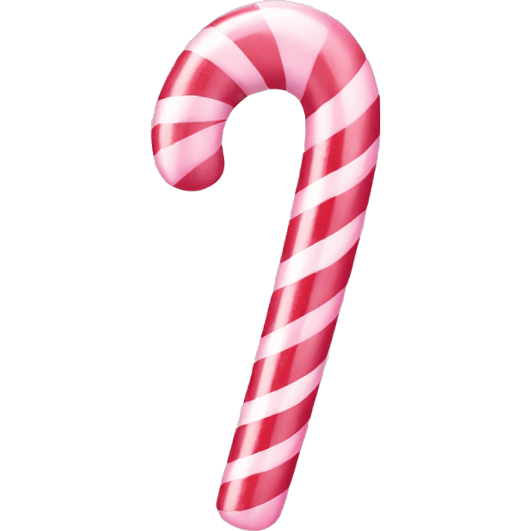 Light pink candy cane emoji