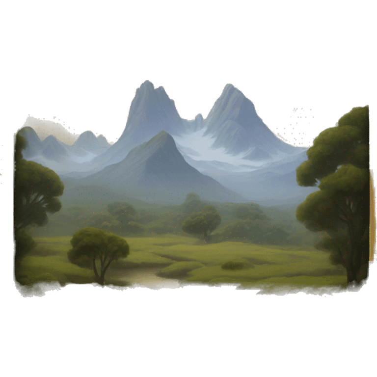 Framed landscape painting  emoji