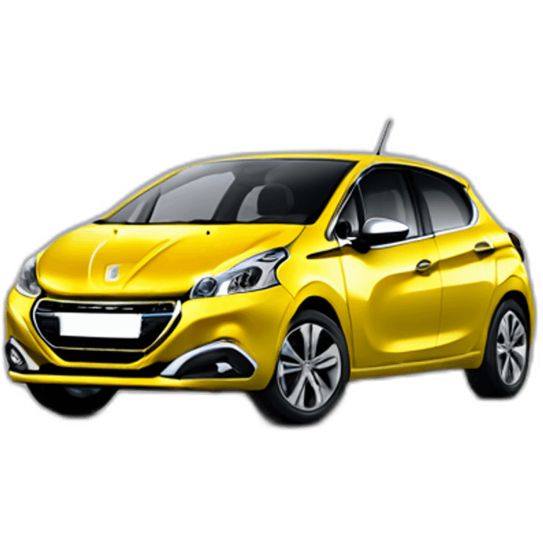 Peugeot 208 yellow emoji