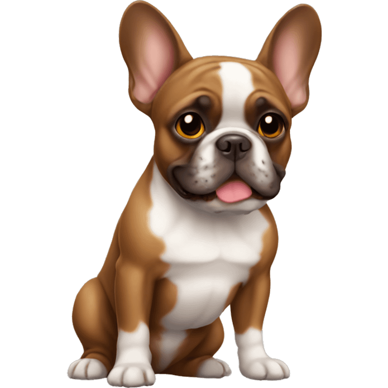 Brown French bulldog emoji