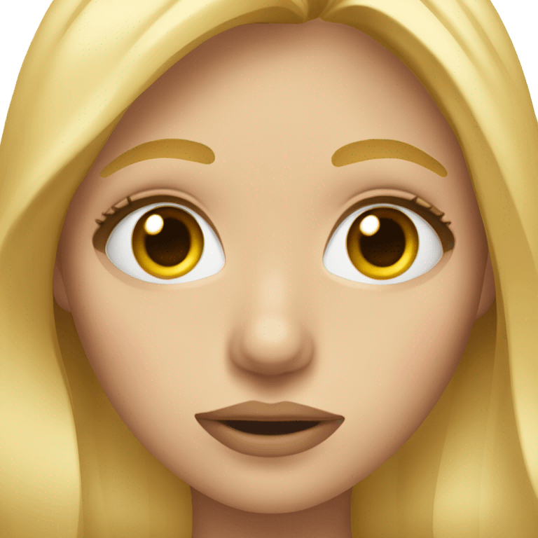 Blonde girl with runny mascara emoji