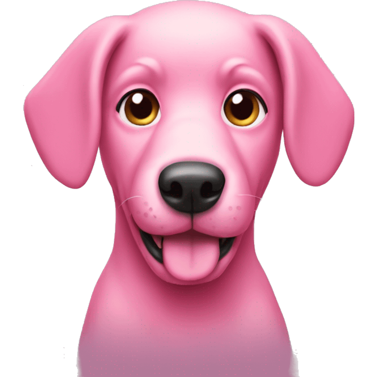 Pink dog emoji