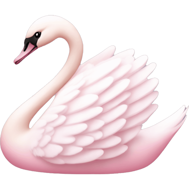 pastel pink swan emoji