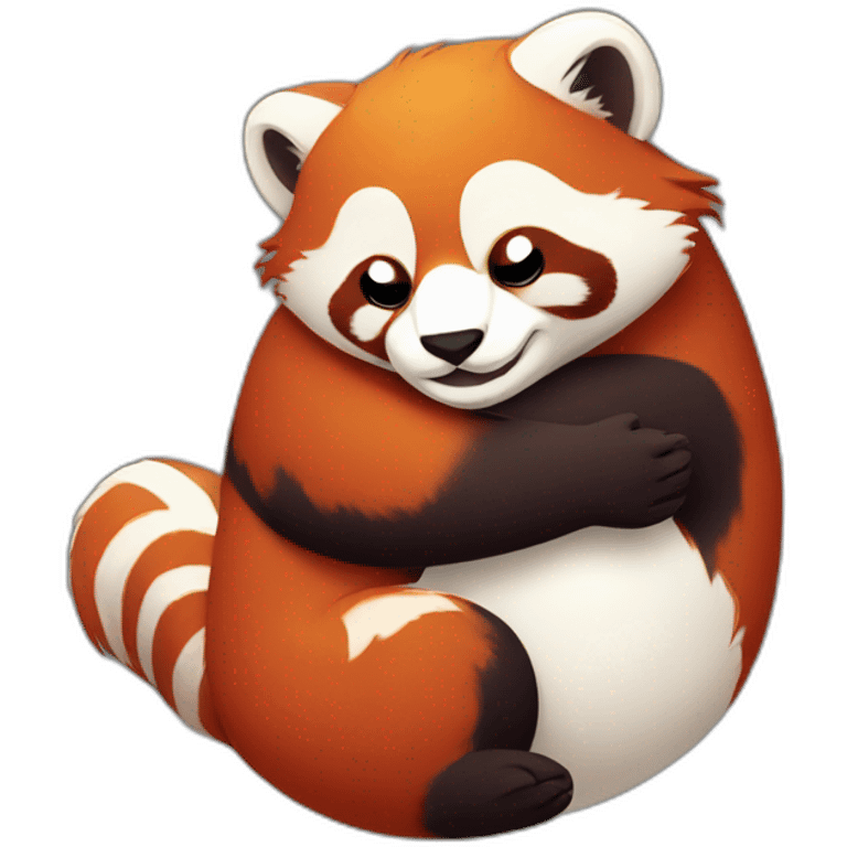 hugging red pandas emoji