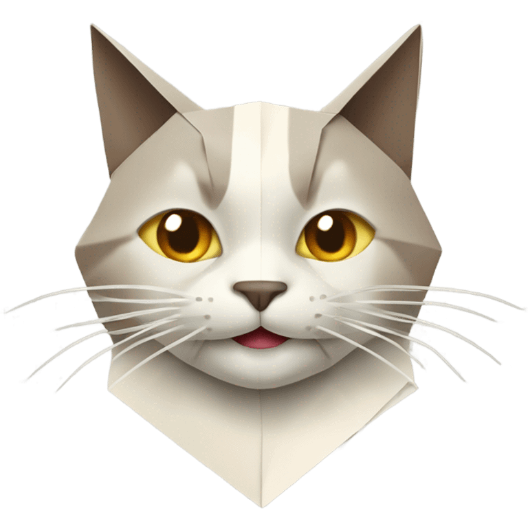 cat smiling origami saumon emoji