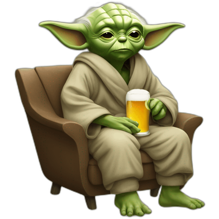 Yoda Wo Sleep with à brer on his hea master yoda who sleeps with a beer on his head emoji