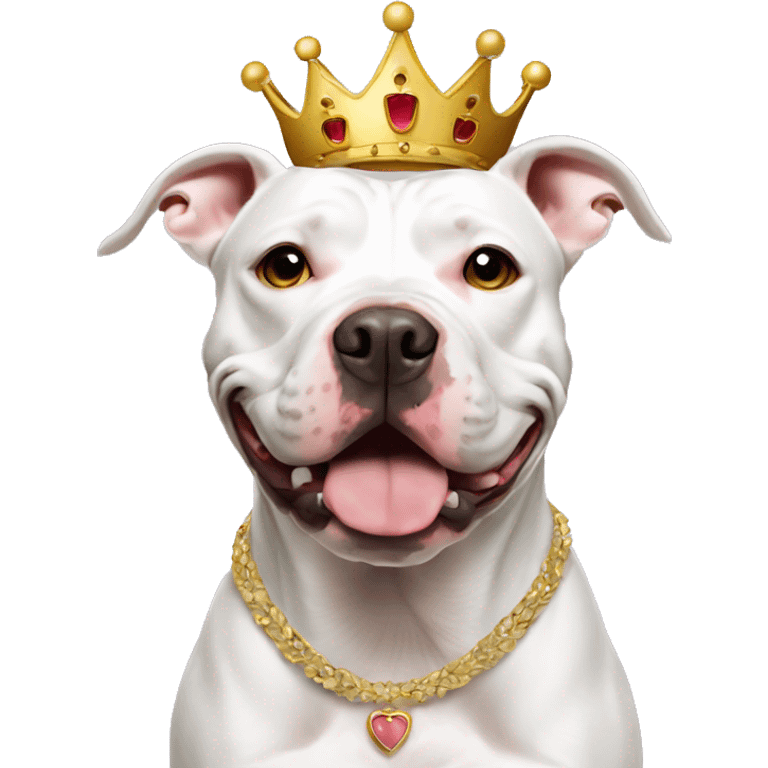 Pit bull with crown emoji