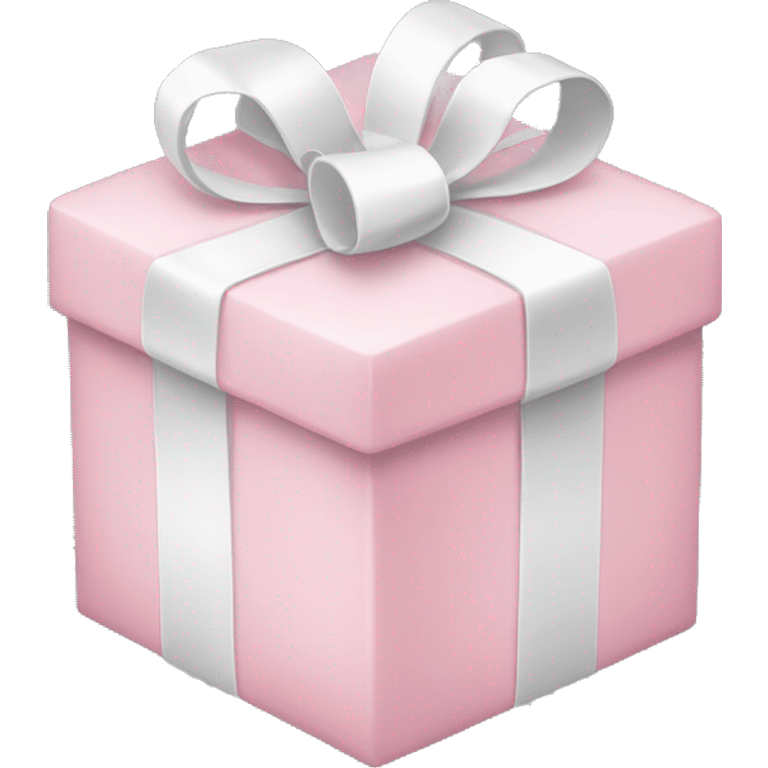 Light pink and white present emoji