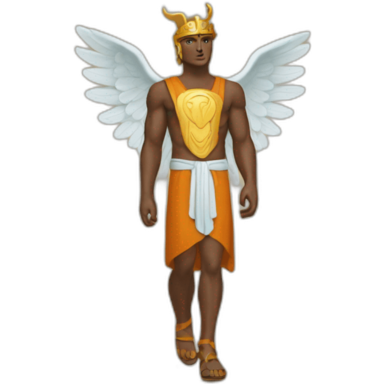 Hermes mythologic god with wings sandals emoji