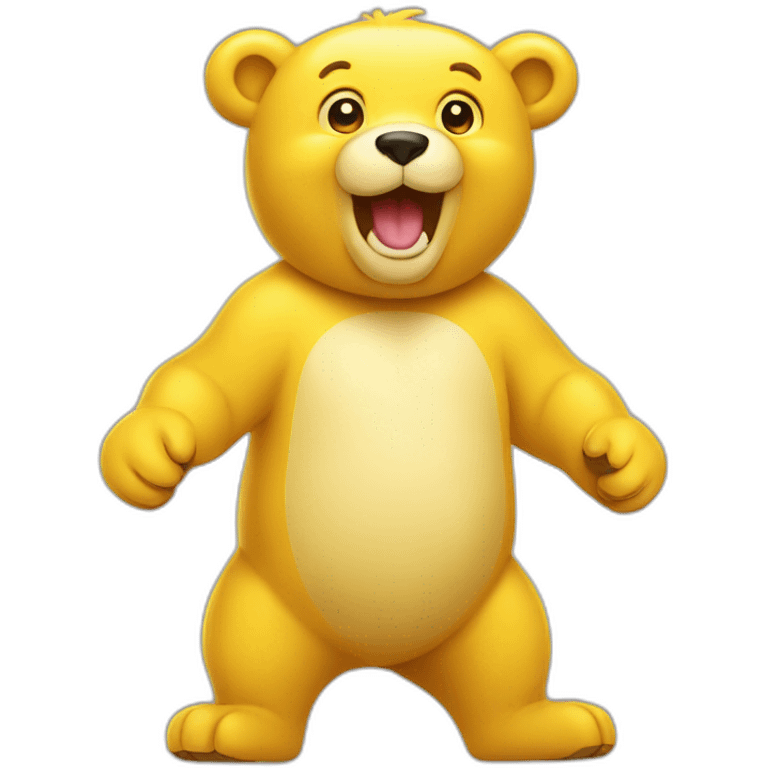 cheerful yellow bear emoji