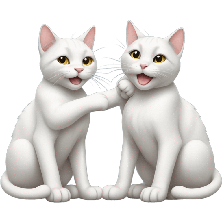 Two cats holding hands emoji