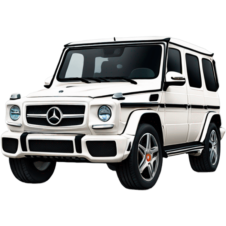 White Mercedes gwagon emoji