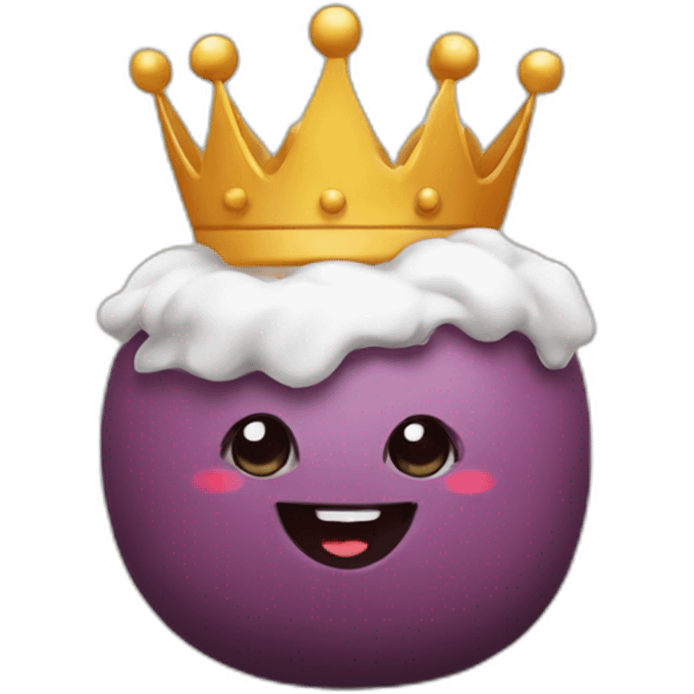 A sweet potate with crown emoji