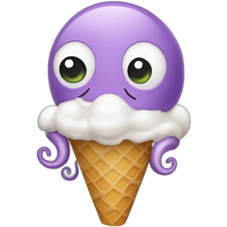 octopus ice cream emoji