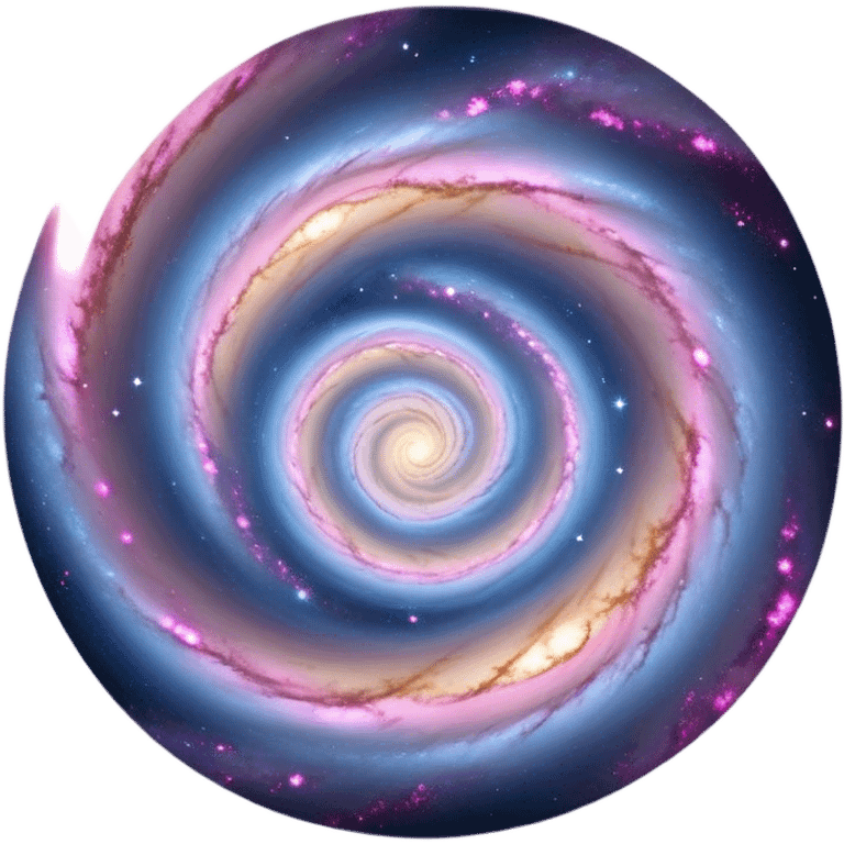  Cinematic Realistic Galaxy – A vast, sweeping view of a majestic spiral galaxy, with glowing arms of stars, dust, and gas stretching into infinity. Vibrant hues of pink, blue, and gold swirl together, capturing the grand scale and breathtaking beauty of the universe. emoji