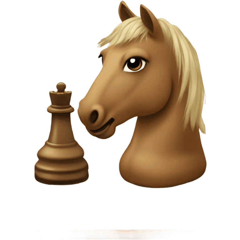 Horse playing chess emoji