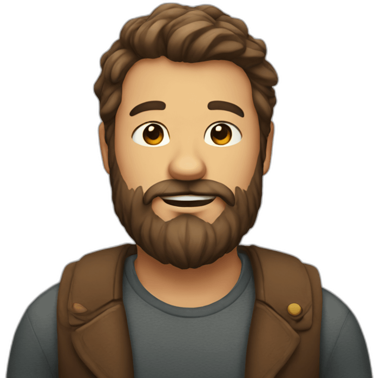 Human bear with beard emoji