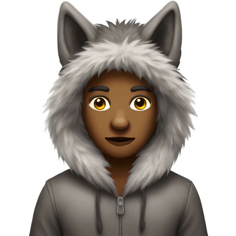 Person dressed as a wolf emoji