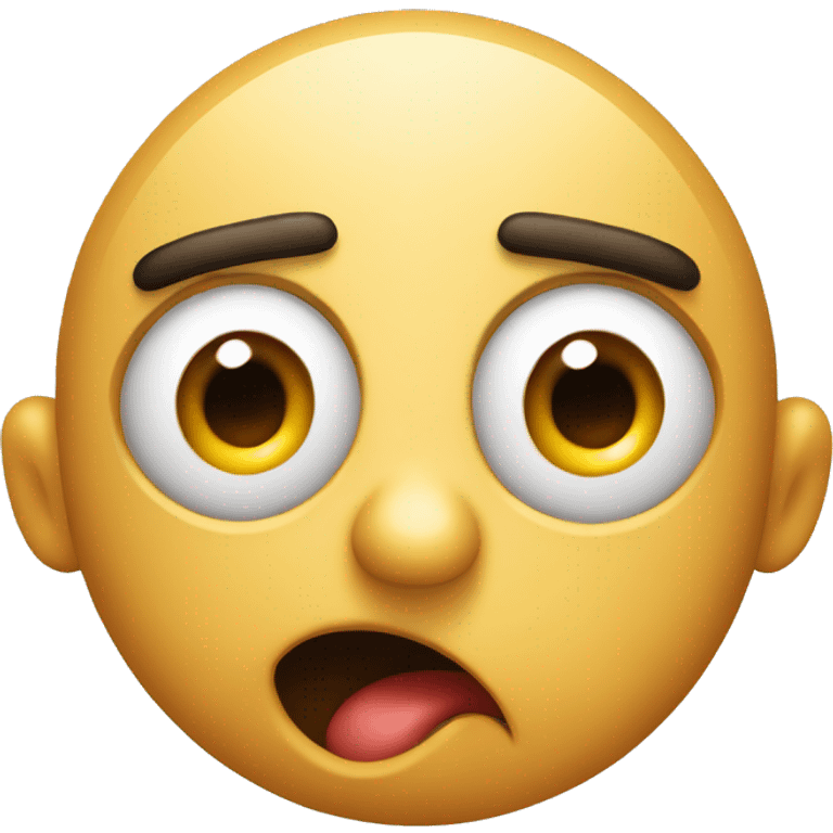 Shocked emoji with wide eyes, open mouth, and raised eyebrows, expressing extreme surprise emoji