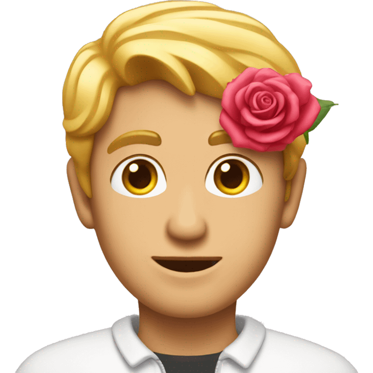 Un homme qui fait un cœur rose emoji