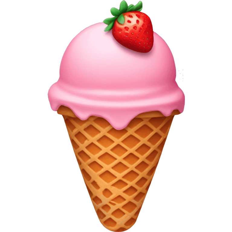 strawberry ice cream  emoji